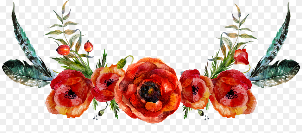 Download Red Flower Crown Flower Crown, Art, Floral Design, Flower Arrangement, Graphics Free Png