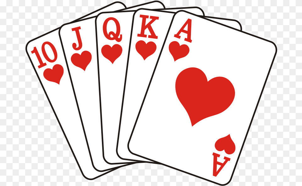 Download Royal Flush Hearts Dlpngcom Love, Disk, Gambling, Game Free Png