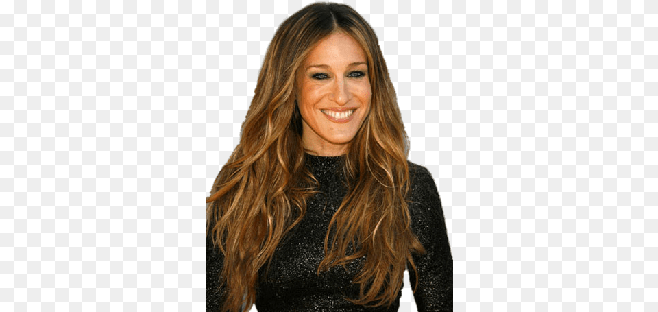 Download Sarah Jessicaparkerwavyhair Dlpngcom Sarah Jessica Parker Long Wavy Hair, Adult, Smile, Portrait, Photography Free Png