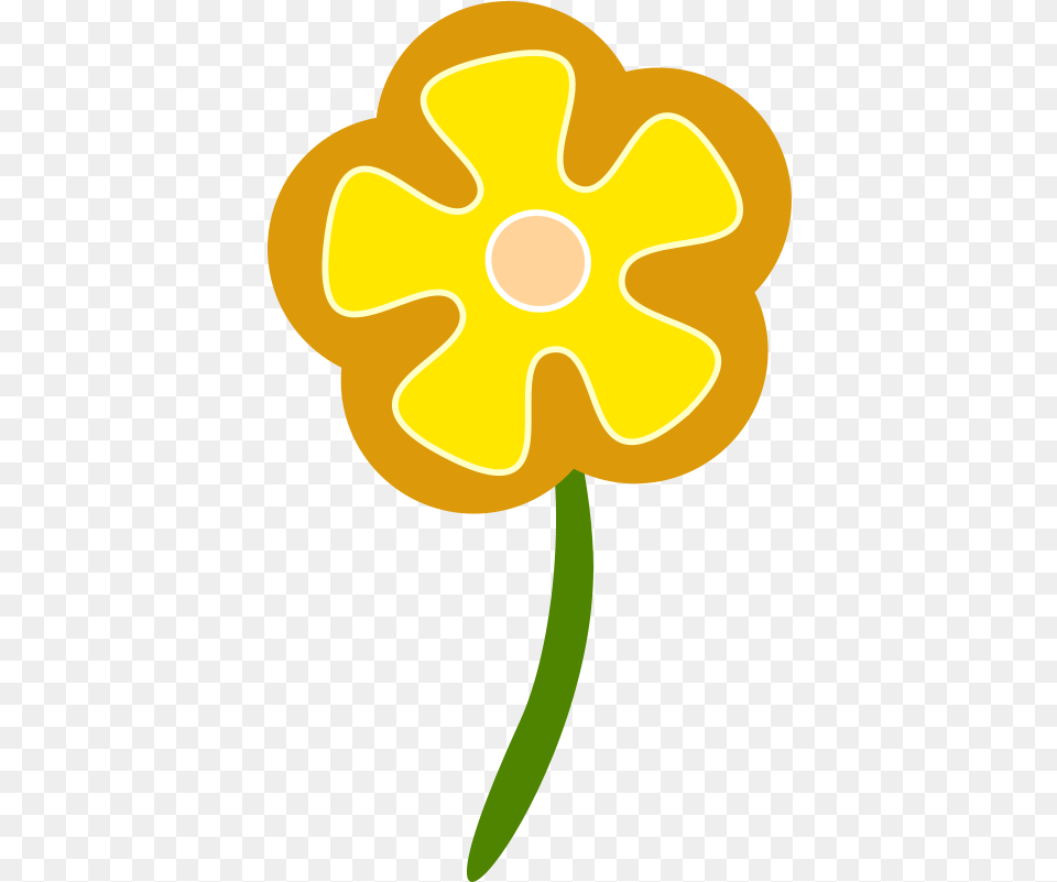 Download Simple Flower Simple Clipart Vector Flower, Plant, Daffodil, Daisy, Petal Free Transparent Png
