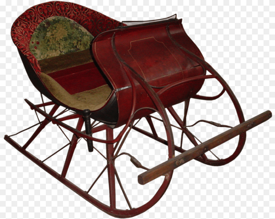 Download Free Sleigh Transparent Images Transparent Xmas Sleigh, Furniture, Bed, Machine, Wheel Png Image