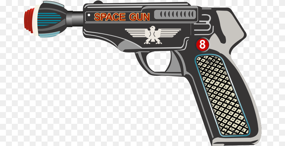 Download Space Gun Dlpngcom Trigger, Firearm, Handgun, Weapon, Blade Free Png