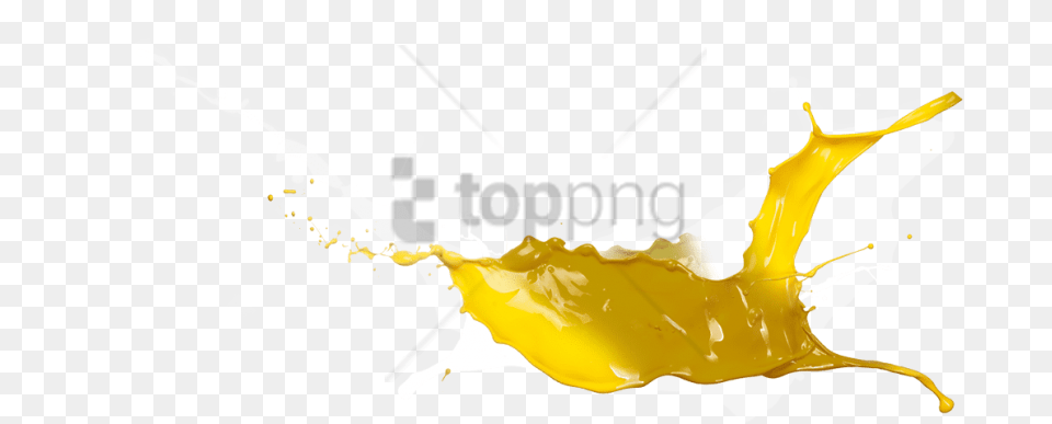 Yellow Paint Splash Language, Beverage, Juice, Orange Juice, Animal Free Png Download