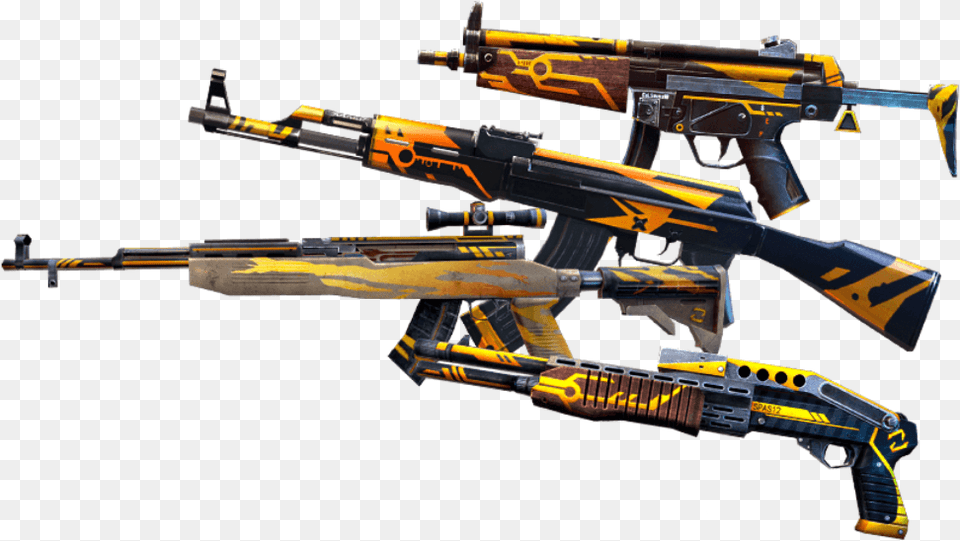 Download Freefire Garena Free Fire Gun Free Fire Weapon, Firearm, Rifle, Machine Gun Png Image