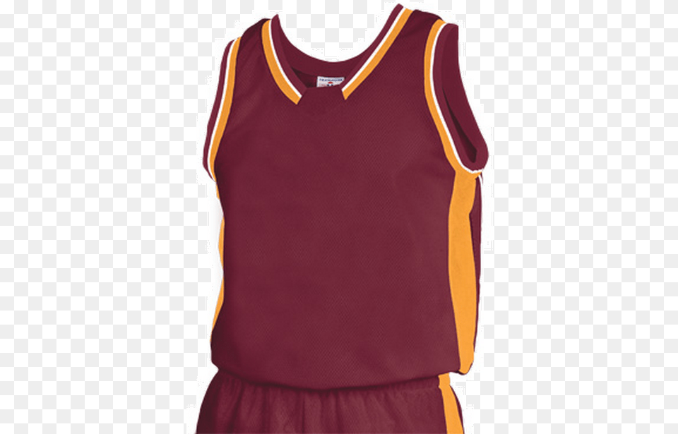 Download Freeuse Design Jerseys Online Personalize Your Blank Basketball Jersey, Clothing, Vest, Maroon Png