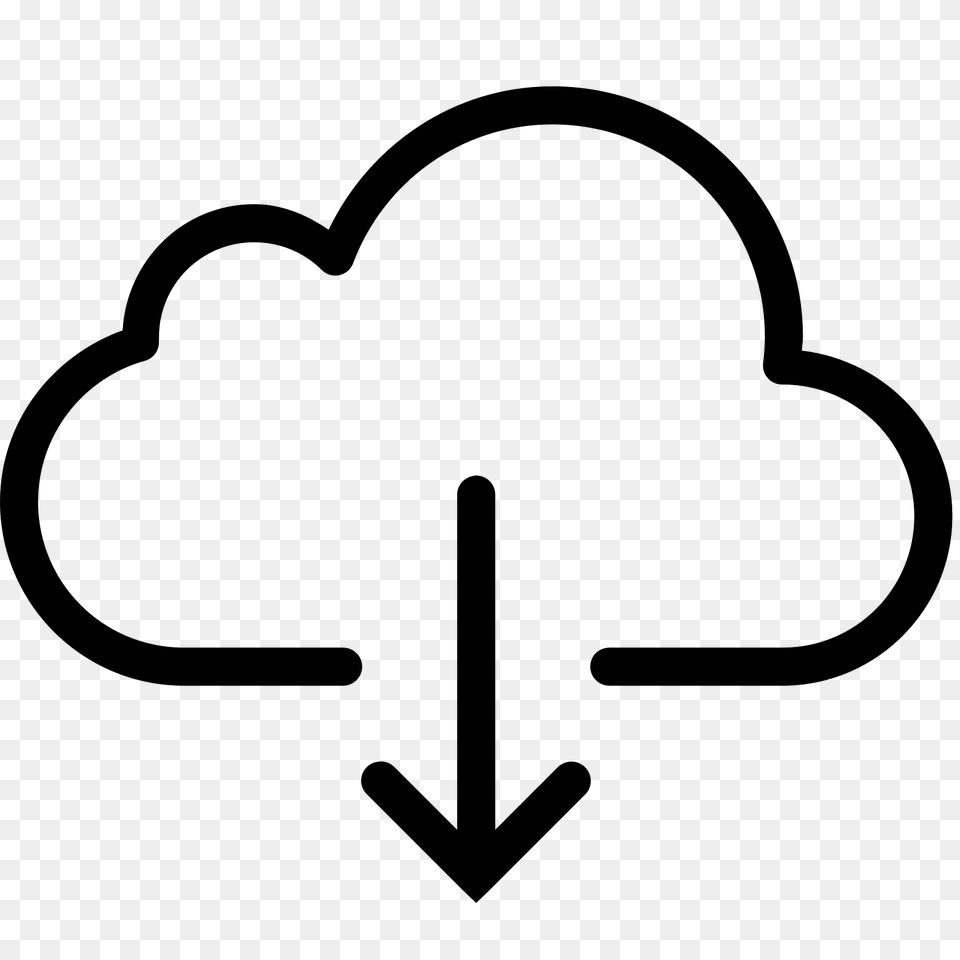 From Cloud Icon, Gray Free Png Download