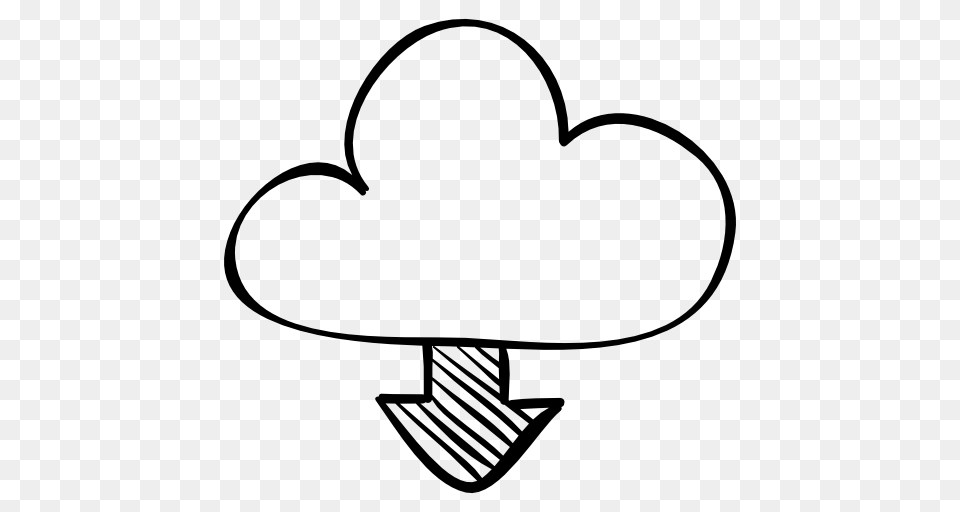 Download From Cloud Sketch, Clothing, Hat, Stencil, Cowboy Hat Png Image