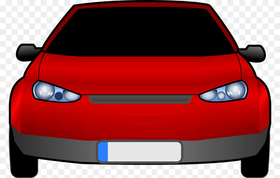 Download Front Of A Car Clipart Car Headlamp Clip Art Car Red, Coupe, Sports Car, Transportation, Vehicle Png