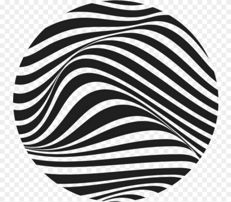 Download Ftestickers Circle Black Lines Stripes Abstract Stripes Background Black And White, Home Decor, Rug, Animal, Mammal Free Transparent Png