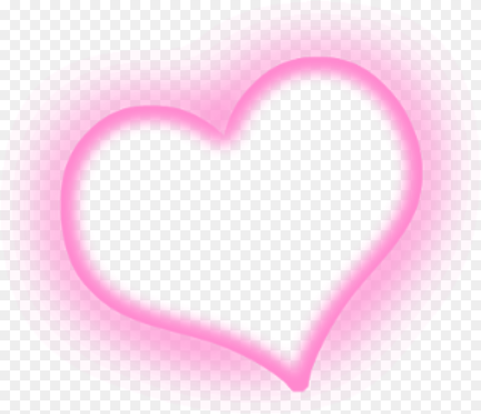 Download Ftestickers Heart Lighteffect Luminous Pink Heart Pink Love Effect, Home Decor, Cushion, Plate Png Image