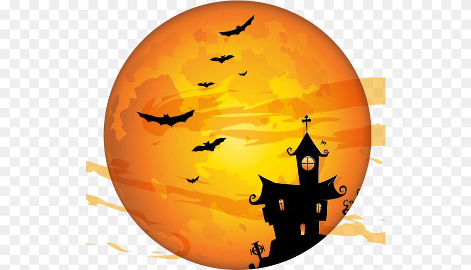 Full Halloween Moon Trick Ortreating Costume Party Halloween Full Moon, Nature, Outdoors, Sky, Person Free Png Download