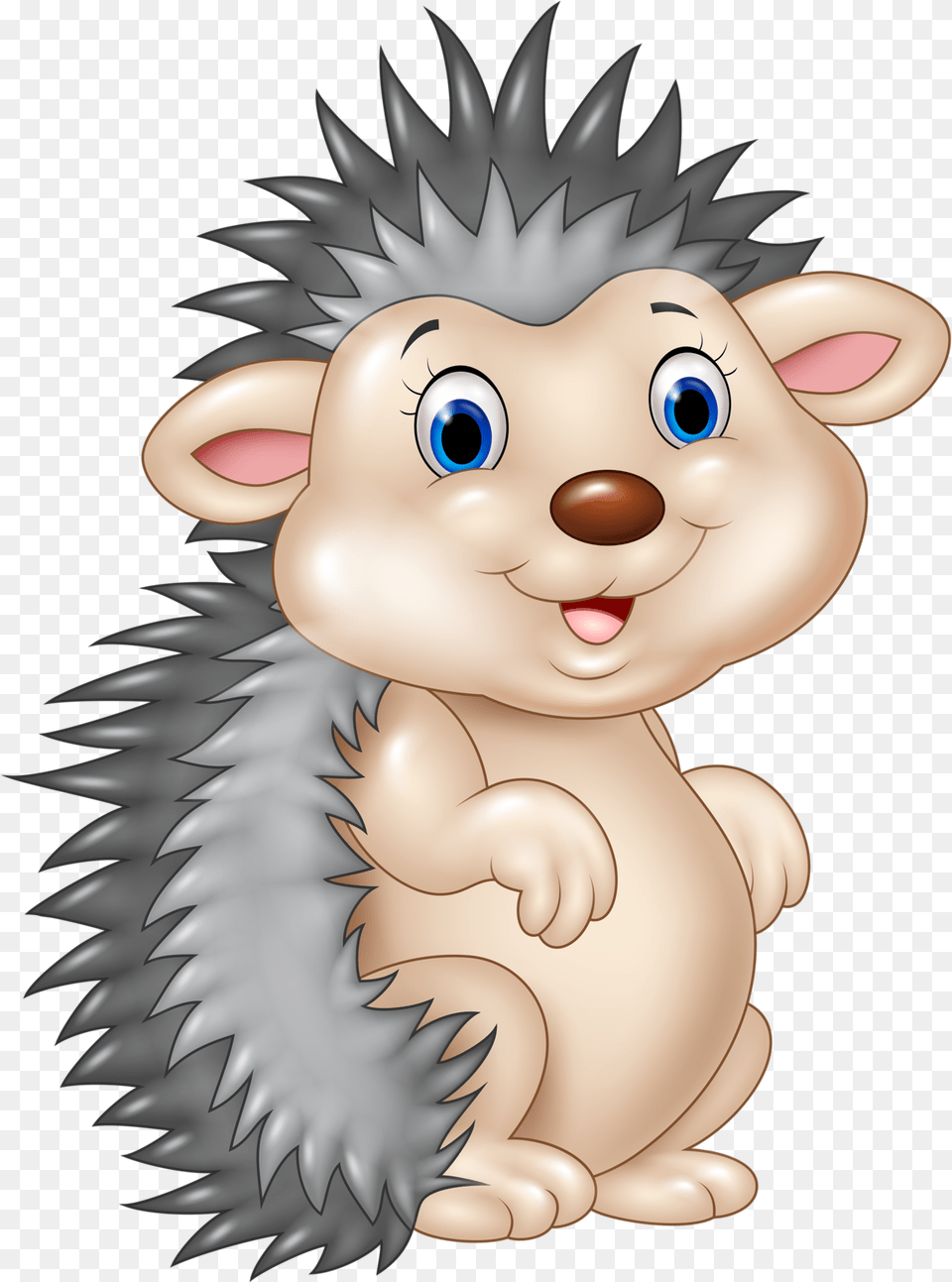 Download Funny Cartoon Animals Vector Animadas Imagenes De Erizo, Baby, Person, Face, Head Png