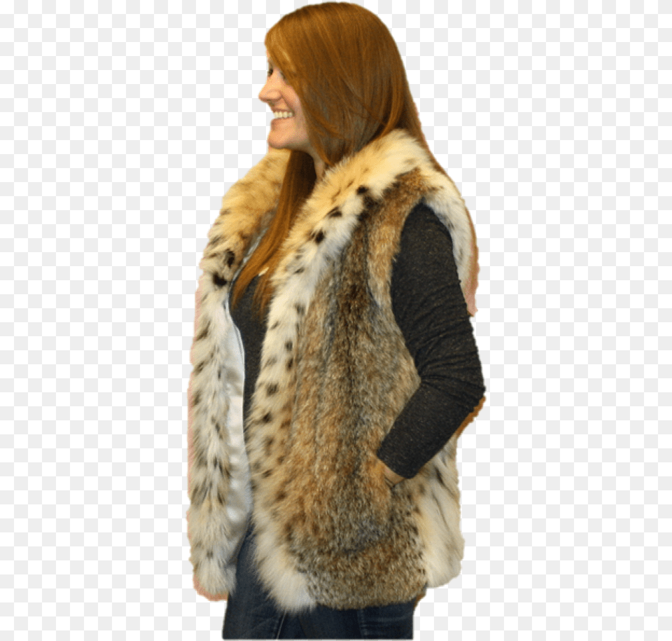 Download Fur Lined Leather Jacket Leather Jacket, Adult, Clothing, Coat, Female Png Image