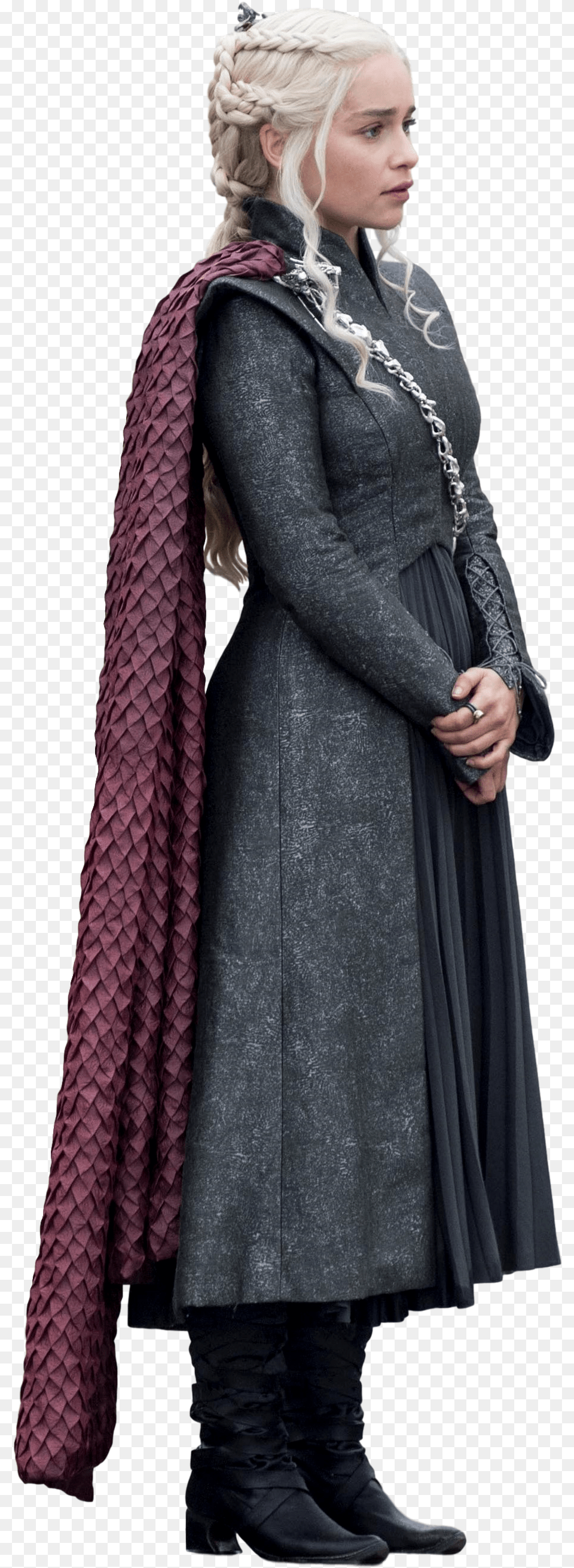 Download Fur Outerwear Thrones Of Clarke Game Emilia Game Of Throne Daenerys, Clothing, Coat, Fashion, Lady Free Transparent Png