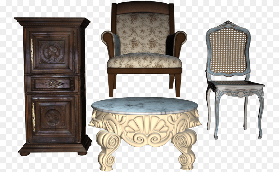 Furniture Image Old Furniture, Chair, Mailbox Free Png Download
