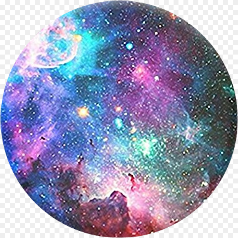 Download Galaxy Circle Moon Space Rainbow Aesthetic Tumblr Galaxy Popsocket, Accessories, Gemstone, Jewelry, Astronomy Free Transparent Png