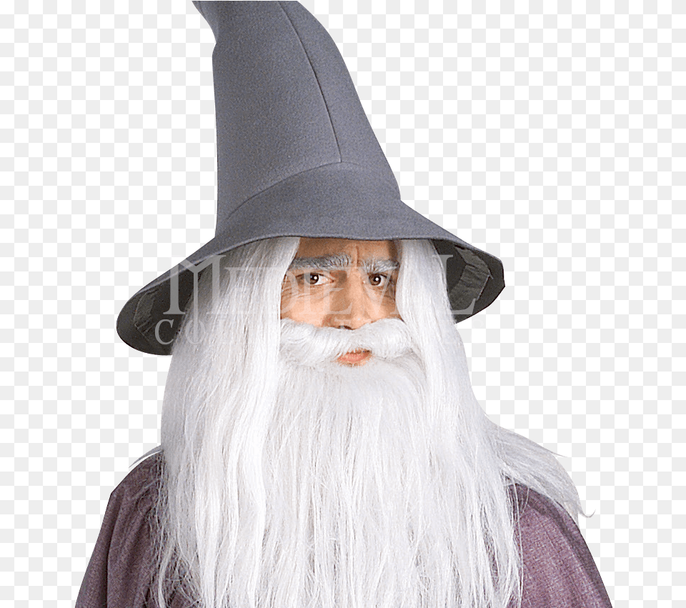 Download Gandalf Hat Background For Designing, Beard, Clothing, Face, Person Free Transparent Png