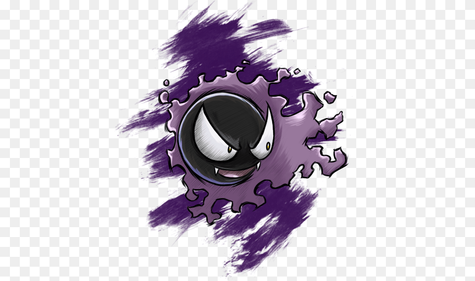 Download Gastly By Raiba Art Pokemon Ghastly, Purple, Person Free Transparent Png