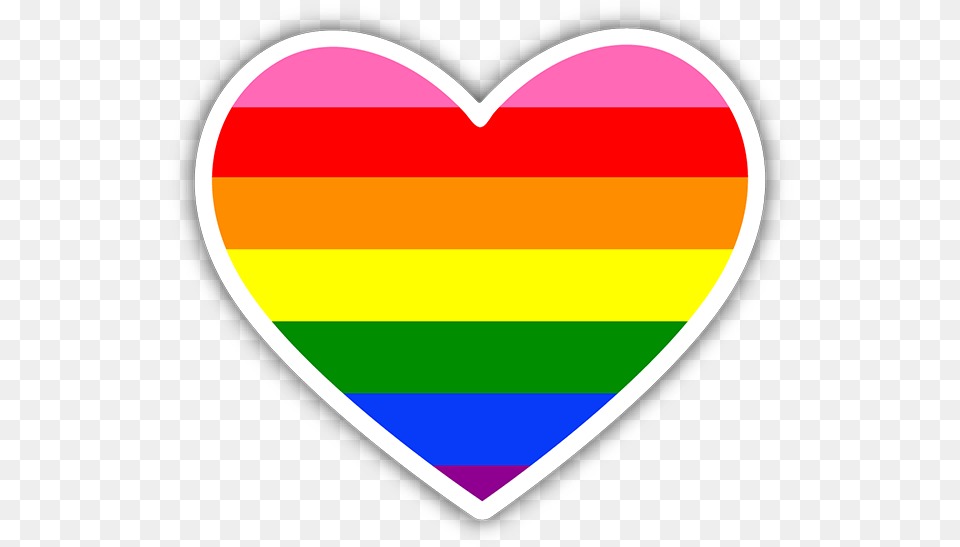 Download Gay Pride Rainbow Flag Heart Pride Flag Sticker Png