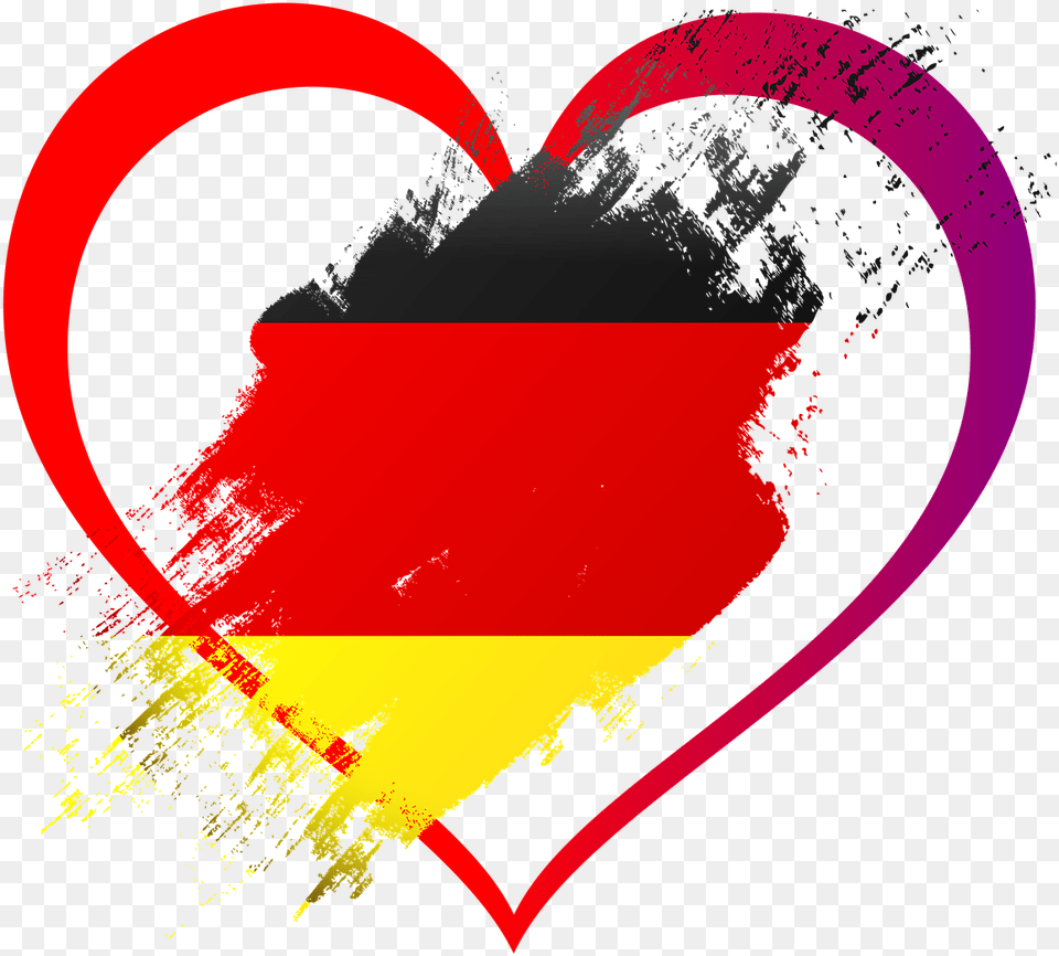 Germany Flag Heart Love Nation Spain Free Png Download