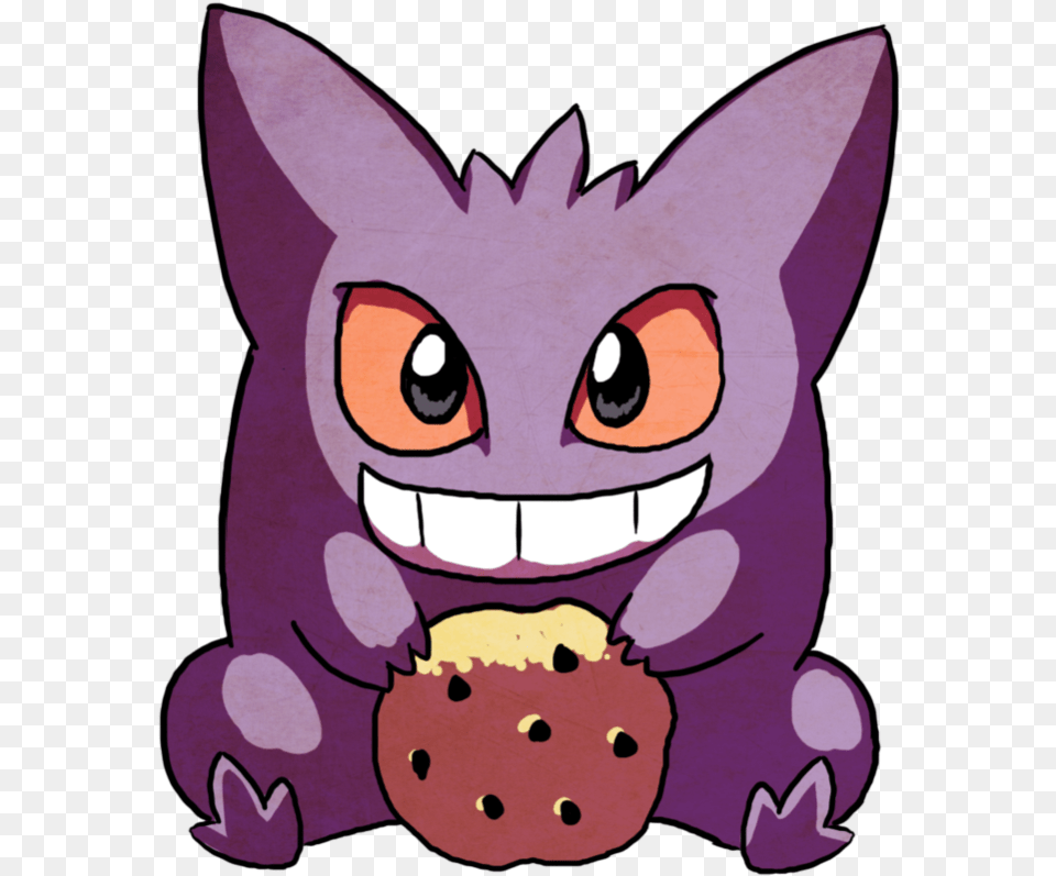 Download Ghost Pokemon Games Gengar Chibi, Purple, Baby, Person, Face Png
