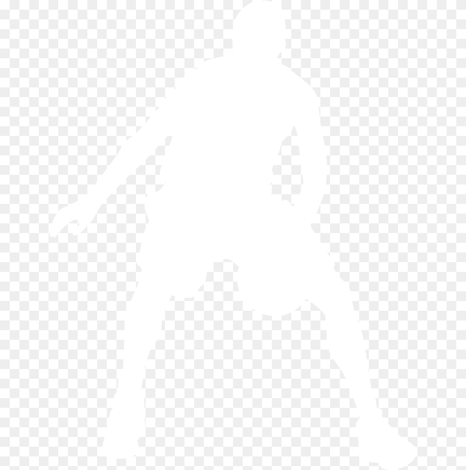 Girl Basketball Silhouette Transparent White Basketball Silhouette, Stencil, Adult, Male, Man Free Png Download