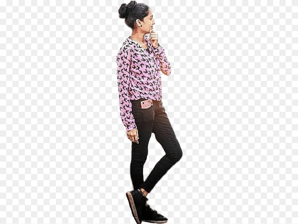 Download Girl Pocket, Sleeve, Clothing, Pants, Long Sleeve Png