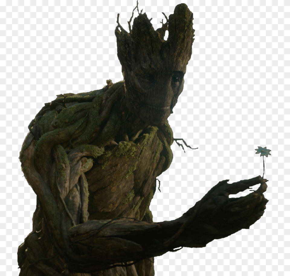 Giving Tree Groot Reaching Out And Sharing A Groot Holding A Plant, Art, Person, Accessories, Ornament Free Png Download