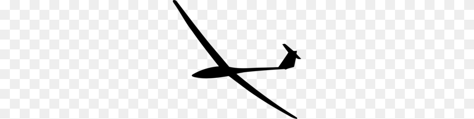 Glider Silhouette Clipart Airplane Glider Aircraft, Gray Free Png Download