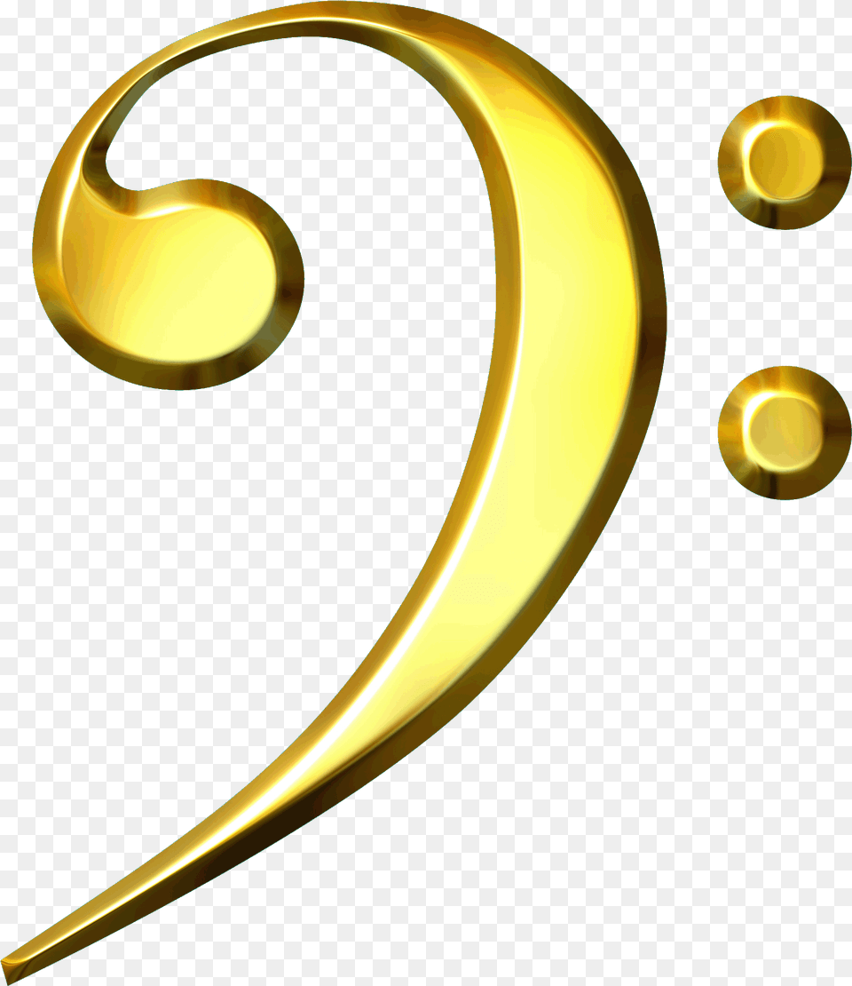 Download Gold Bass Clef Clipart Clef Stock Photography Golden Bass Clef, Treasure, Astronomy, Moon, Nature Free Transparent Png