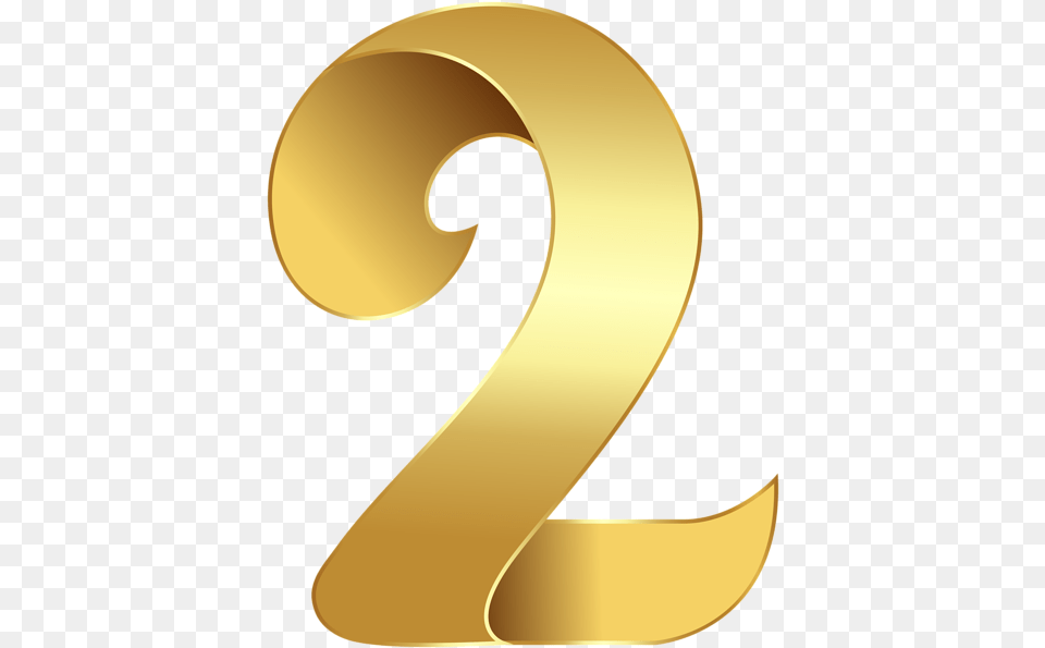 Download Gold Clipart Number 2 Golden Number 2 Full Numeros Dorados Para Imprimir, Symbol, Text, Alphabet, Ampersand Free Transparent Png