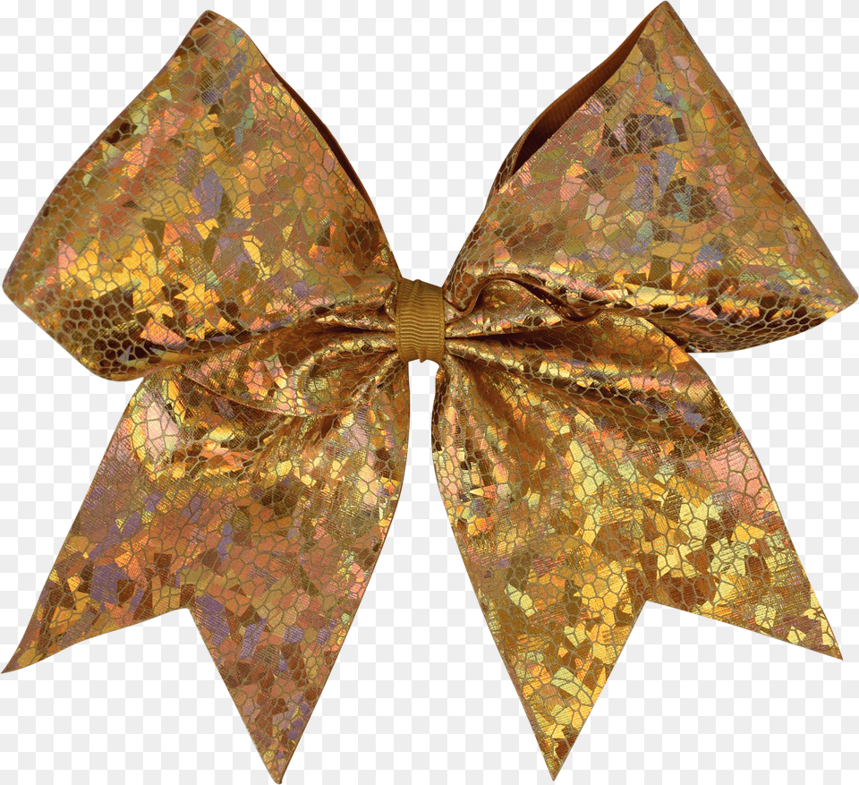 Download Gold Cracked Ice I Love Cheer Hair Bow Origami Butterfly, Accessories, Formal Wear, Tie, Jewelry Png
