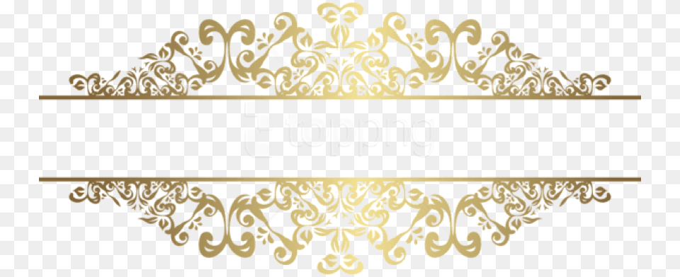 Download Gold Decorative Element Clipart Elegant Border Design, Art, Floral Design, Graphics, Pattern Png Image