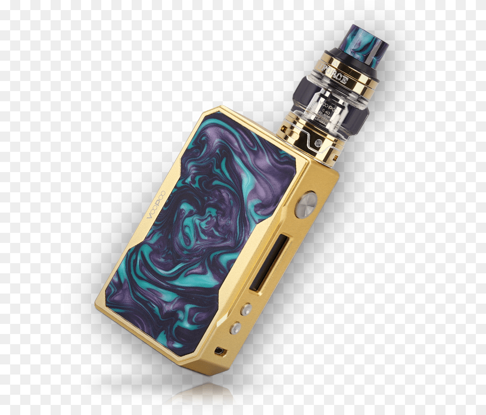 Download Gold Drag Voopoo Vape Voopoo Drag Gold Azure Mod Voopoo Drag One Gold, Bottle, Cosmetics, Perfume Png