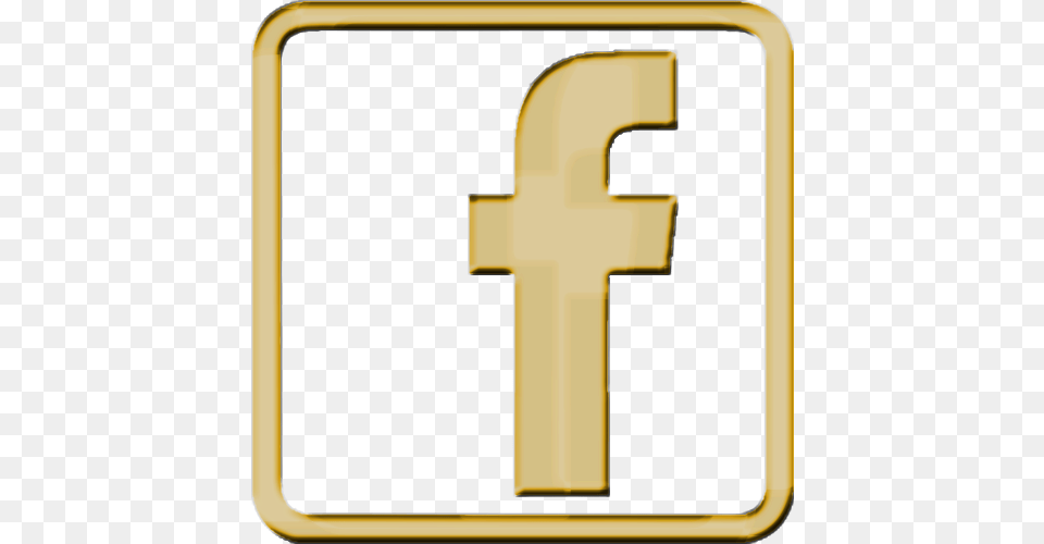 Download Gold Facebook Icon Clipart Computer Icons Facebook, Symbol, Number, Text, Mailbox Free Png