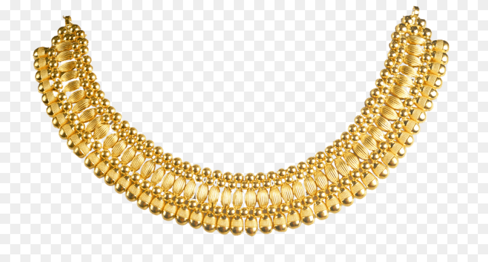 Download Gold Gold Necklace Designs In Kerala, Accessories, Jewelry, Diamond, Gemstone Png Image