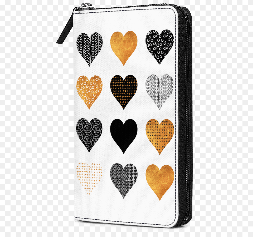 Download Gold Hearts Travel Organiser Passport Wallet Heart, Symbol, Love Heart Symbol Png Image