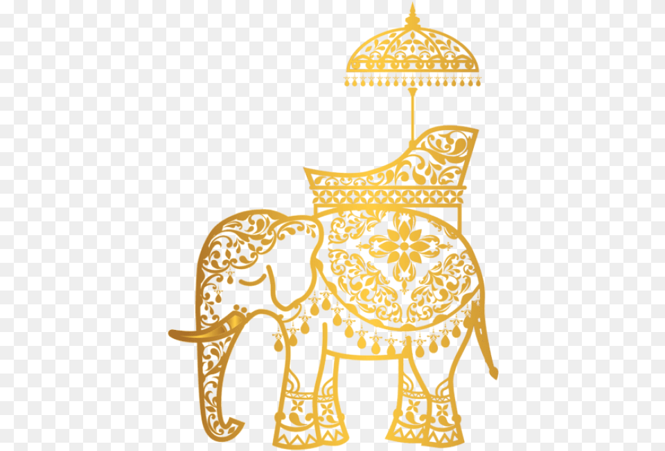 Download Gold Indian Elephant Clipart Indian Elephant Clip Art, Handicraft, Furniture, Accessories, Jewelry Free Png