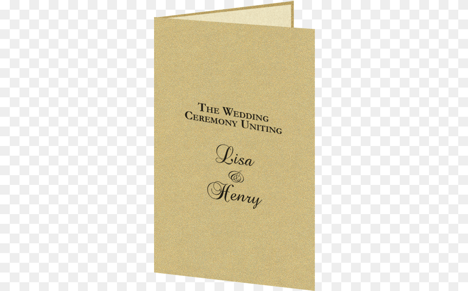 Download Gold Leaf Metallic Wedding Program Kit Ivory Paper, Book, Publication, Text, Handwriting Free Transparent Png