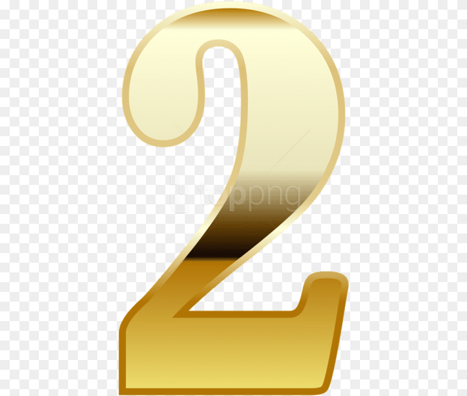 Gold Number Two Gold Number 2, Symbol, Text Free Png Download
