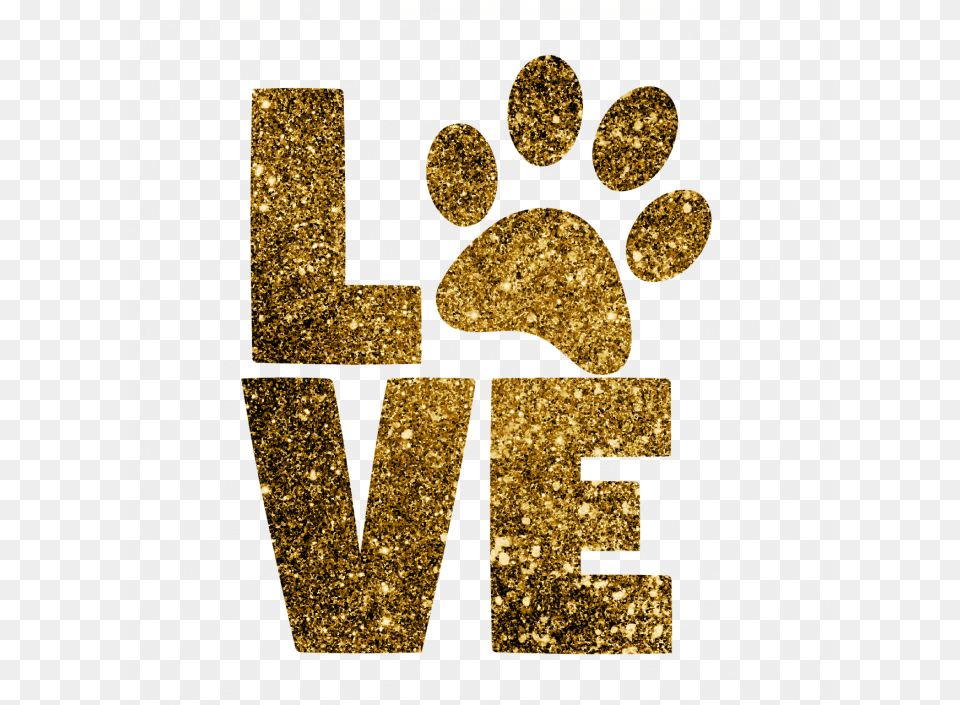 Download Gold Paw Prints Clipart Paw Gold Footprint Love Notebook Glitter Paw Notebook Inspirational, Treasure, Cross, Symbol, Text Png