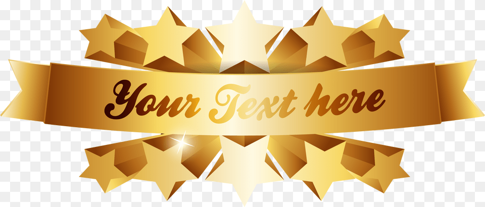 Download Gold Ribbon Texture Title Stars Transprent Keep My Hands Off You, Symbol Free Png