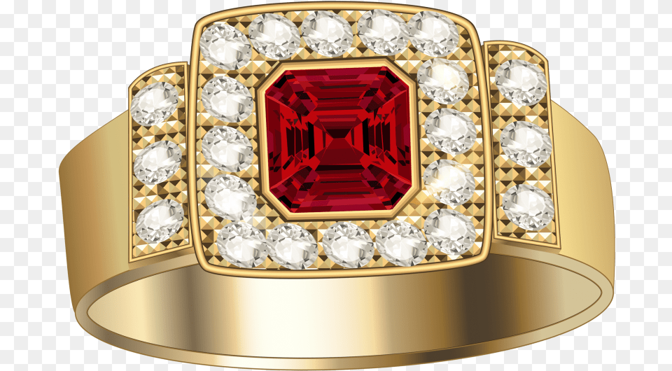 Download Gold Ring With Diamonds Clipart Photo Gold Ring, Accessories, Diamond, Gemstone, Jewelry Png Image