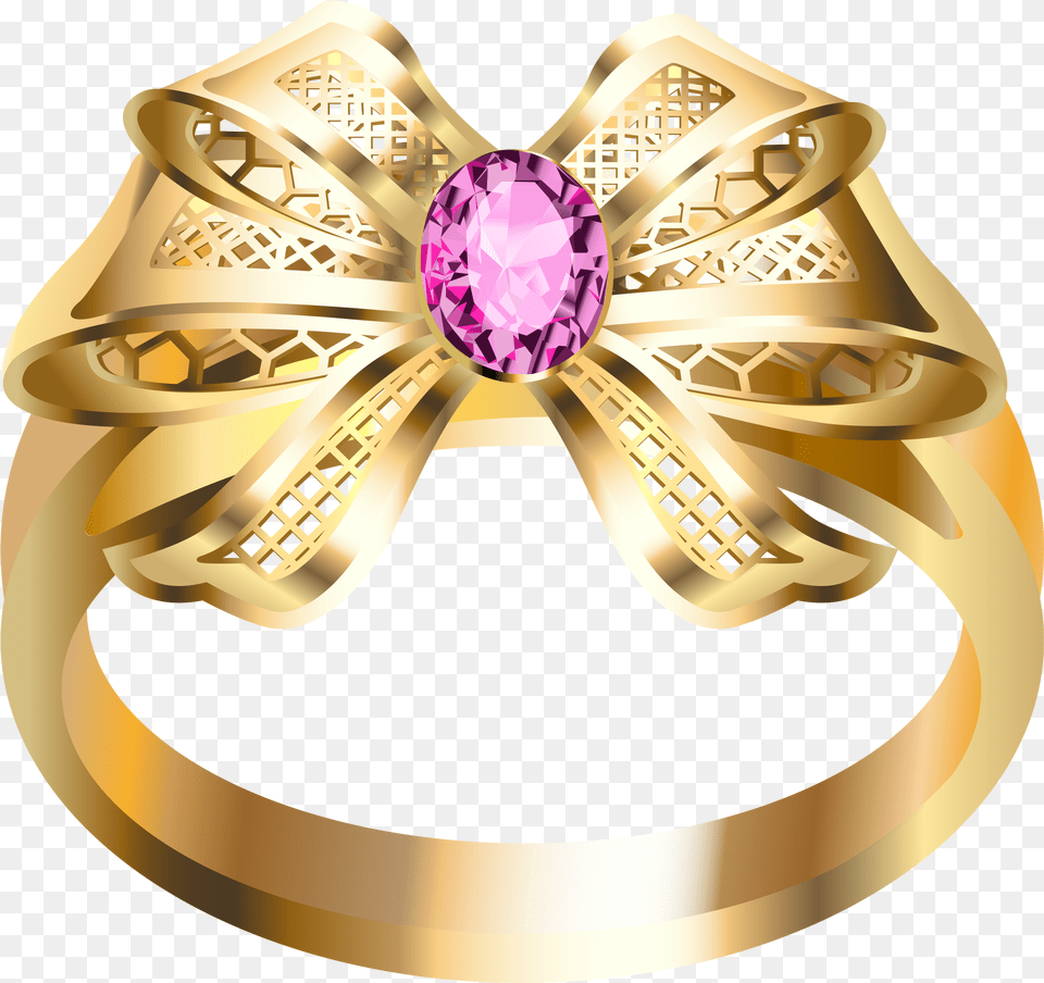 Download Gold Ring With Diamonds For Ring, Accessories, Jewelry, Gemstone Png Image