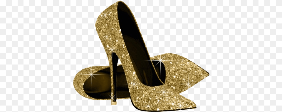 Download Gold Shoe Heels High Gold Heels, Clothing, Footwear, High Heel, Sandal Png