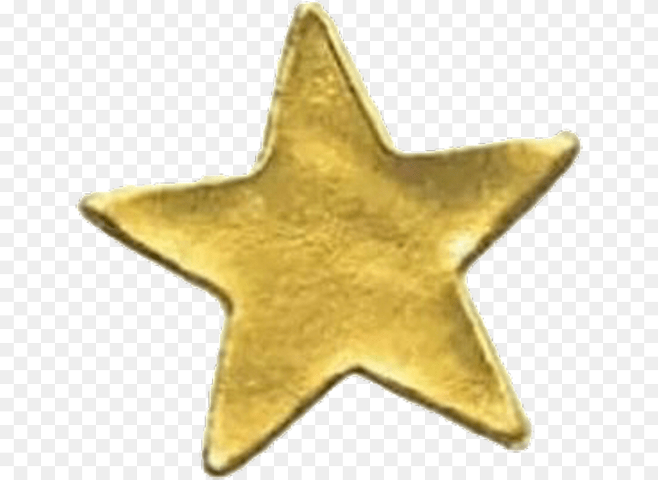 Download Gold Star Sticker, Symbol, Star Symbol, Animal, Fish Free Png