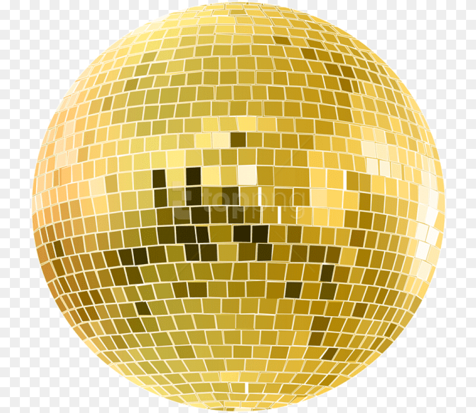 Download Gold Transparent Transparent Gold Disco Ball, Sphere, Astronomy, Moon, Nature Free Png