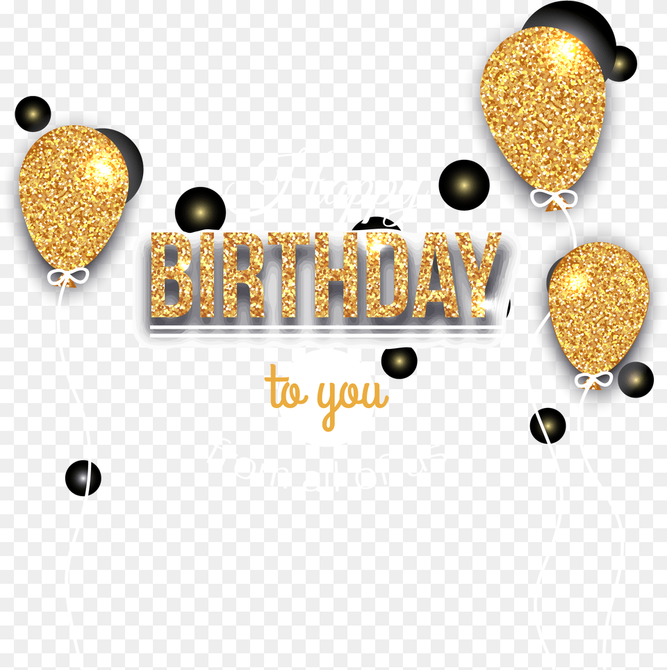 Golden Balloon Birthday Vector Icon Balloons Birthday Gold Balloon, Lighting Free Png Download