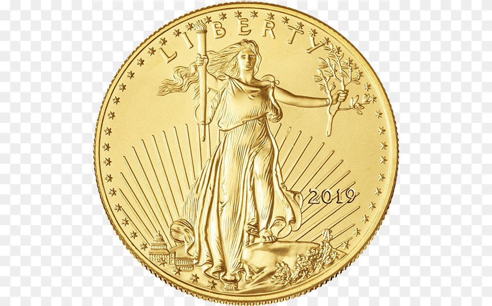 Download Golden Eagle American Eagle Gold Coin, Adult, Female, Person, Woman Png Image