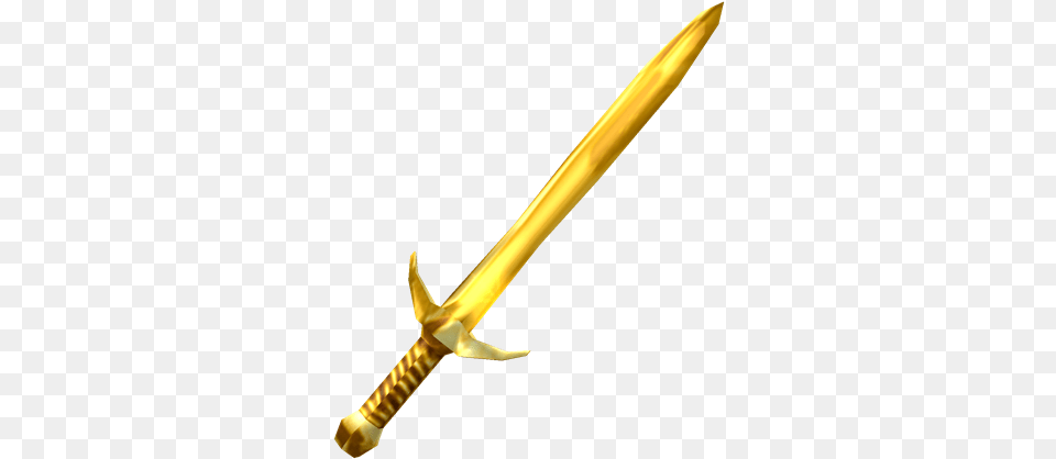 Golden Linked Sword Roblox Sword Image Mercury Oral Thermometer, Weapon, Blade, Dagger, Knife Free Png Download
